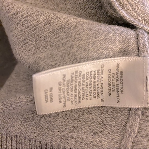 Button Front Cardigan Sweeter,Hudson North Men's Size L, Grey. - Picture 3 of 8